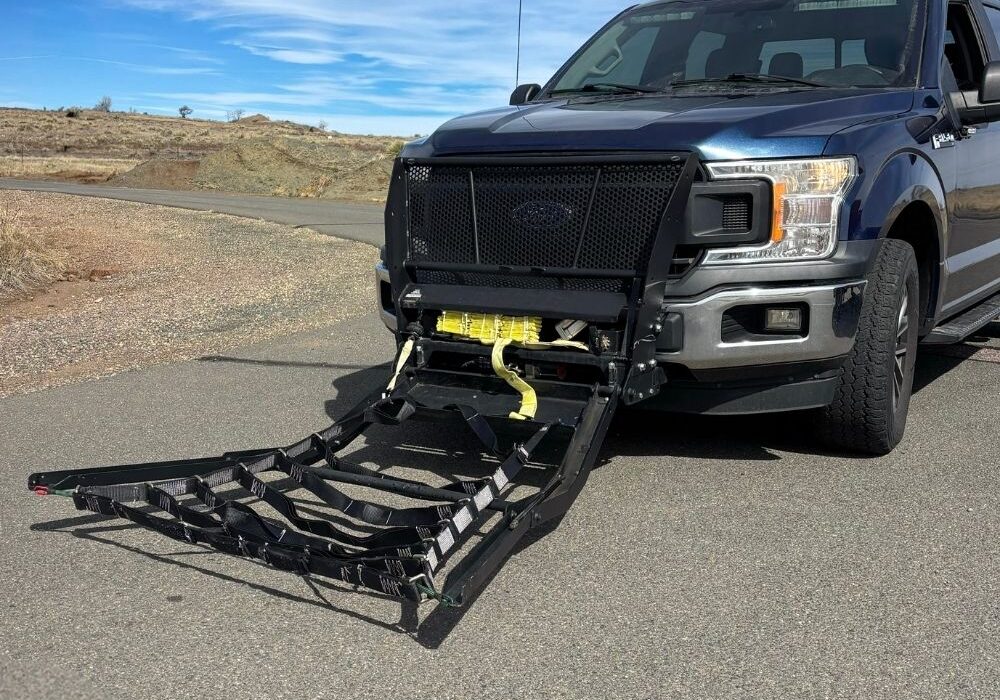 The Grappler Police Bumper is a specialized vehicle-mounted, net-based system designed to safely end high-speed police chases.