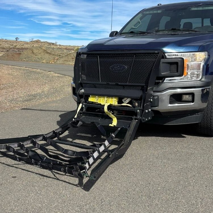 The Grappler Police Bumper is a specialized vehicle-mounted, net-based system designed to safely end high-speed police chases.